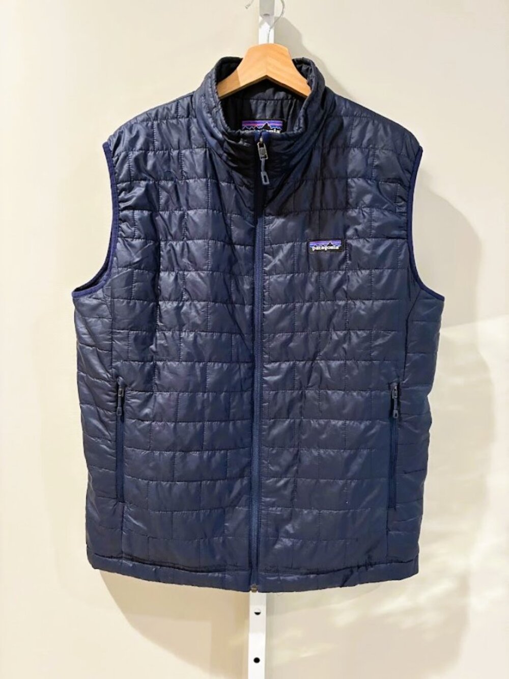Patagonia Nano Puff Vest Men’s Size L Navy Blue Full Zip PrimaLoft insulated